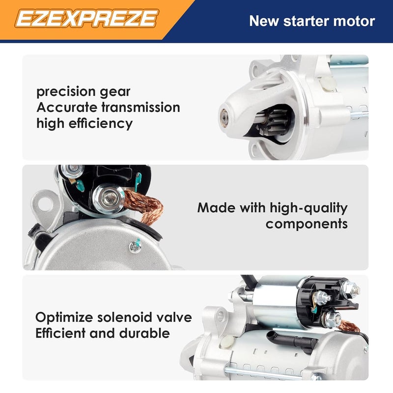 E EZEXPREZE محرك بدء تشغيل بديل Ezexpreze 19247 لسيارات فورد F150 5.0 من 2014 إلى 2017، F150 6.2، F250 F350 6.2 من 2013 إلى 2019، E350 من 2013 إلى 2019، إكسبيديشن E150 E250 لينكولن نافيجيتور، F450 F550 F59 F53 6.8 V8 V10 من 2013 إلى 2019 - Image 5